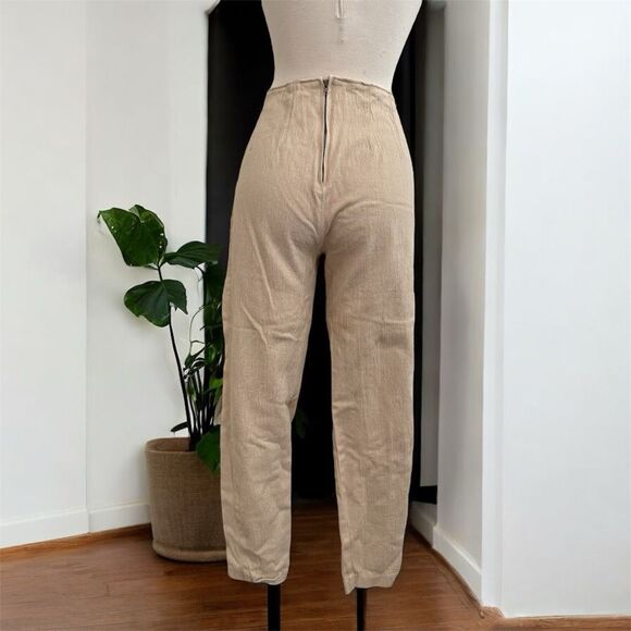 Jou Jou Tan Denim Capri Pants Straight Leg Pedal Pusher Small - Picture 2 of 7